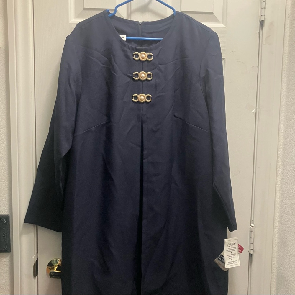 Serbin Vintage 1985 Women’s Navy Blue Dress 20W NWT